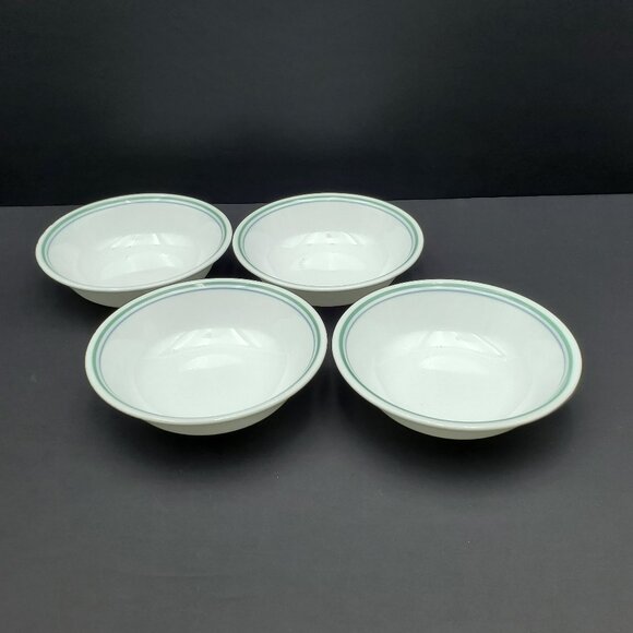 Corelle Country Cottage Dessert Fruit Sauce Berry Dip Bowls Blue & Green Bands - Picture 3 of 8